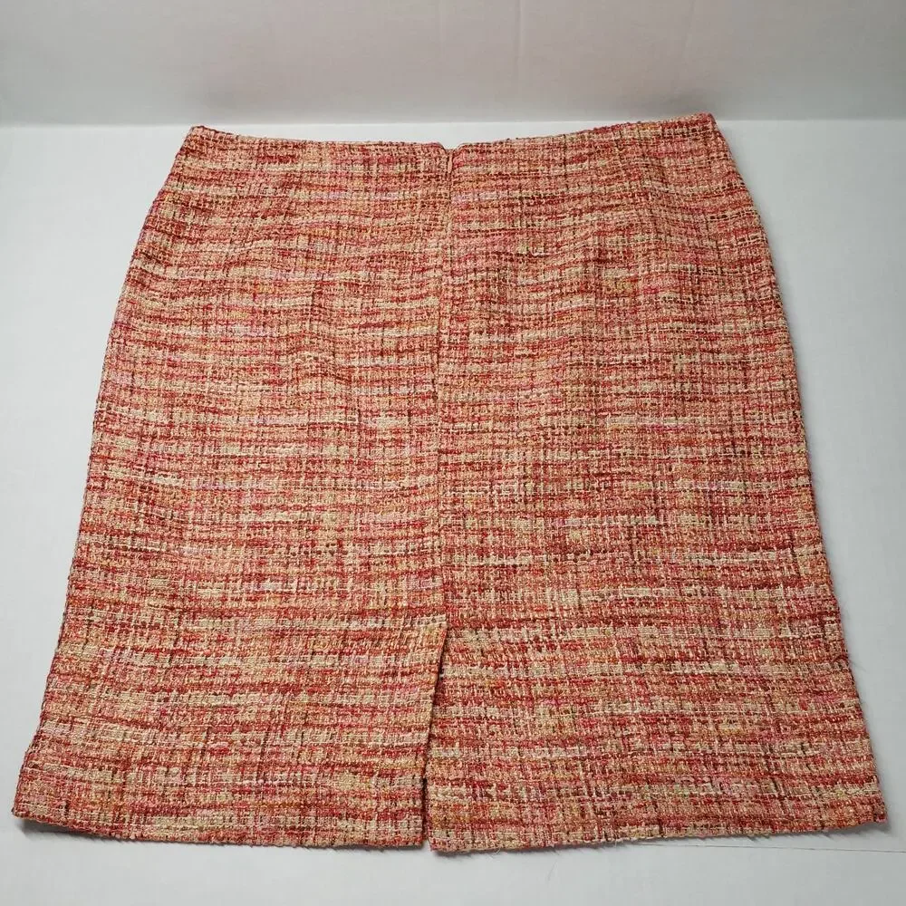 Talbots Pink-Cream Tweed Jacket and Skirt Set - Picture 6 of 16